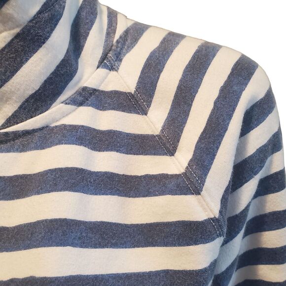 LILLY PULITZER Sz M (S) Captain Popover Navy/White Positano Stripe Gold Buttons - Picture 4 of 8